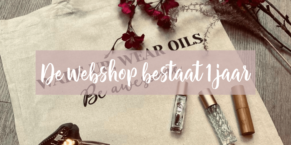Webshop bestaat 1 jaar tas