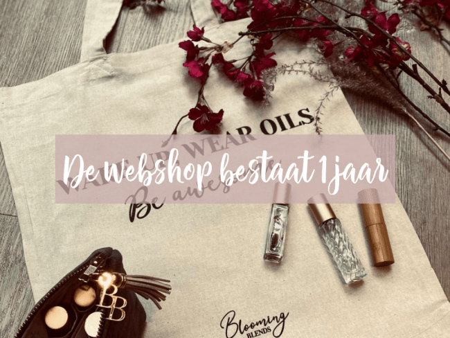 Webshop bestaat 1 jaar tas