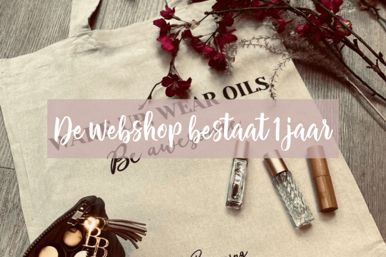 Webshop bestaat 1 jaar tas