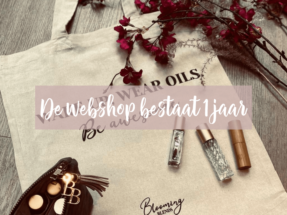Webshop bestaat 1 jaar tas